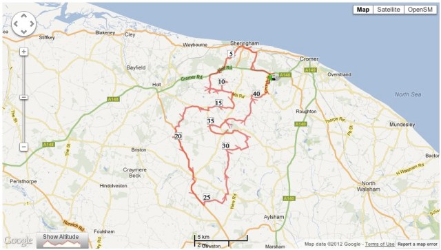 Norfolk Churches 2 cycle route no.2594602 - Mapometer.com UK